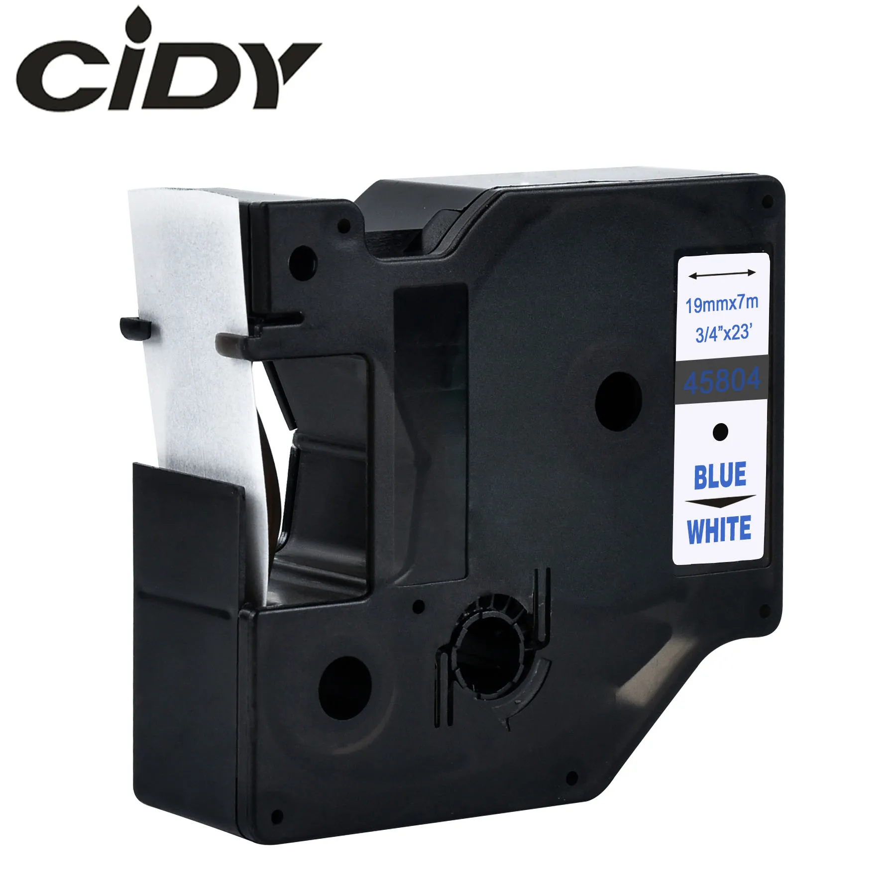 Этикетка CIDY 1 шт. 45803 совместимый с Dymo D1 19 мм лента для маркировки 45800 45808 черного цвета на белом ленты с лейблом для этикетка Dymo менеджер 160 280 210 - Цвет: blue on white