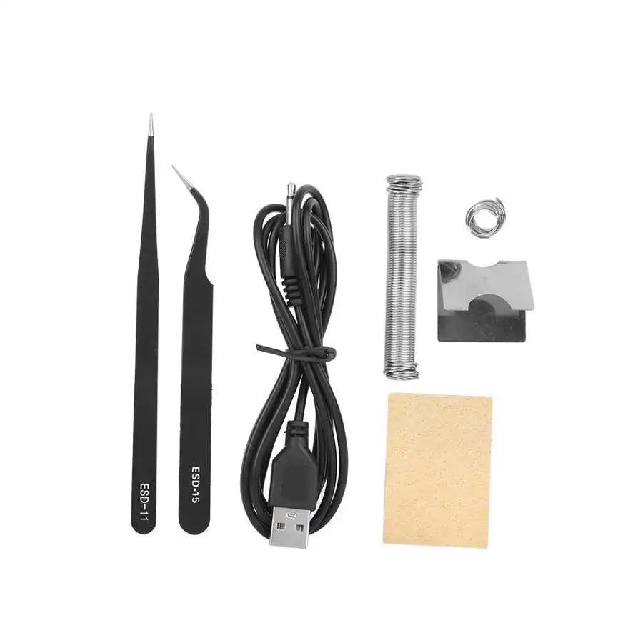 

USB Soldering Iron Mini Portable Solder Pen Set Repair Tool 3-Level Adjustable Temperature