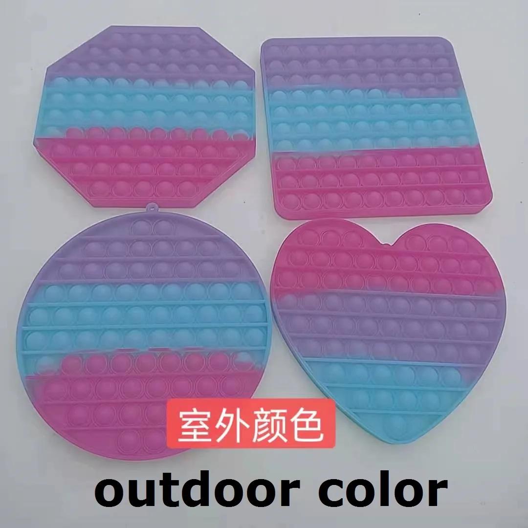 

Big Size Discolored Fidget Toys Push Pops Autism Needs Squishy Stress Reliever Adult Kid Anti Stress Fidget Squeeze Board