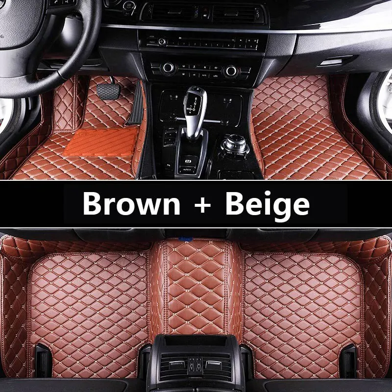AUTOROWN Кожаные автомобильные коврики для BMW 5 серии E60 E61 F10 F11 F07 G30 2002 2018 Аксессуары