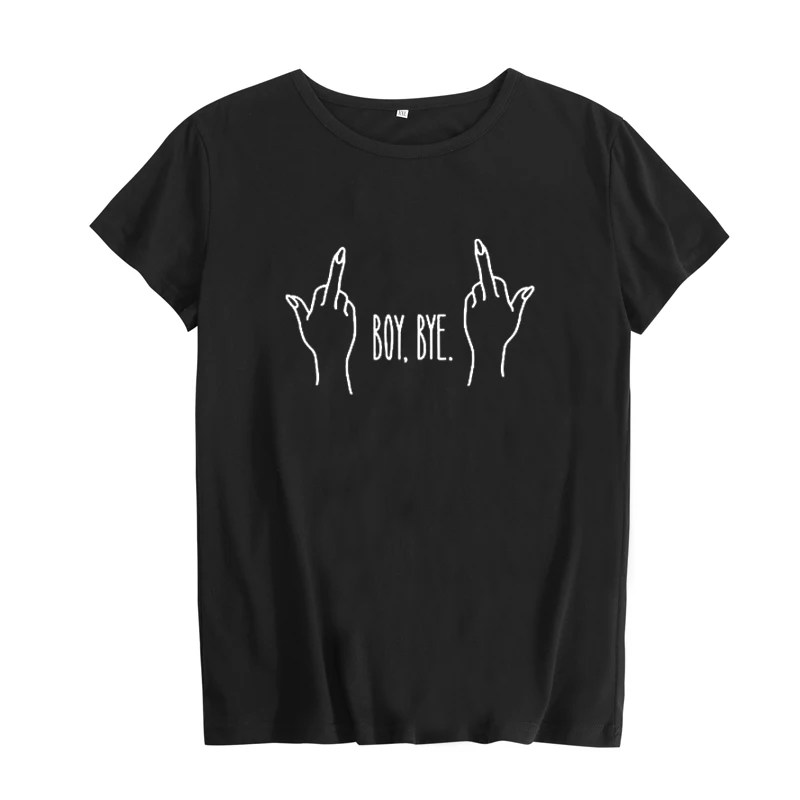 Мальчик пока. Tumblr футболка забавная женская в стиле панк рок хипстерская одежда