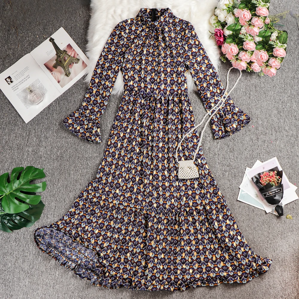 Женское длинное платье с поясом Элегантное повседневное вечерние чное рукавами