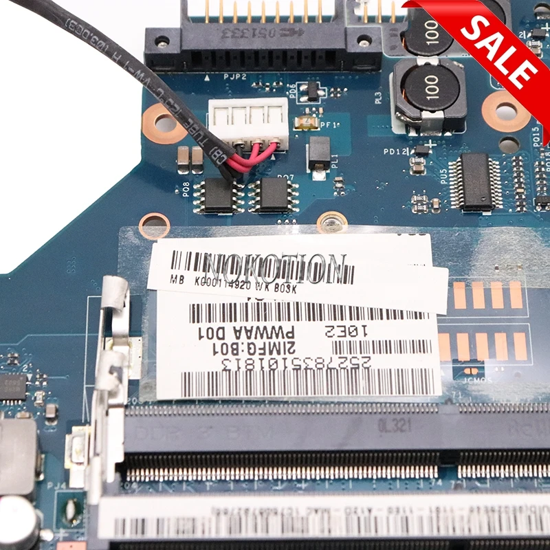 NOKOTION материнская плата для ноутбука Toshiba Satellite C660 A660 K000114920 PWWAA LA-6847P DDR3 основная плата процессор работает