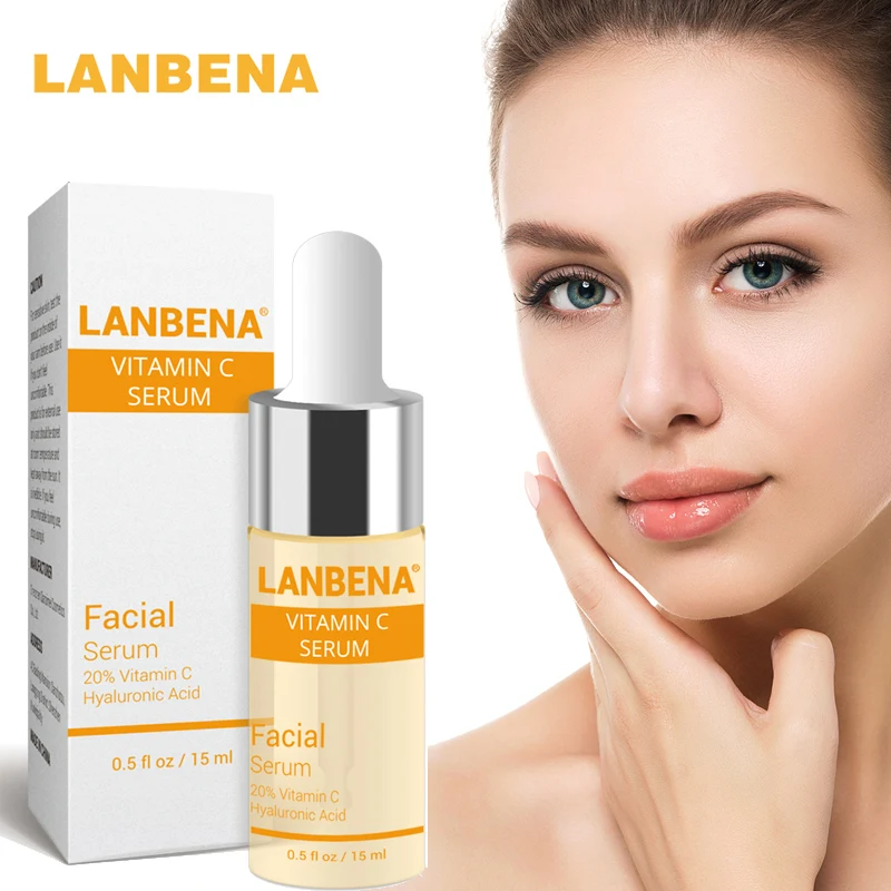 Сыворотка для лица LANBENA витамин С отбеливающая жидкость восстанавливает