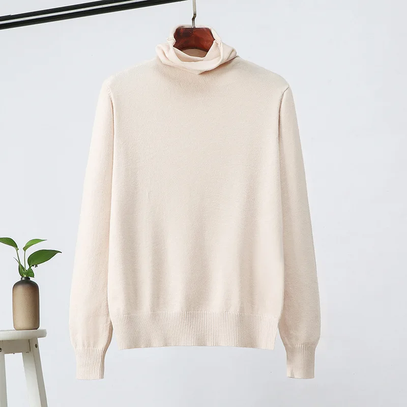 2019 Women Sweater Femme Autumn Turtleneck Long Sleeve White jumper Pullovers Tricot Pull | Женская одежда