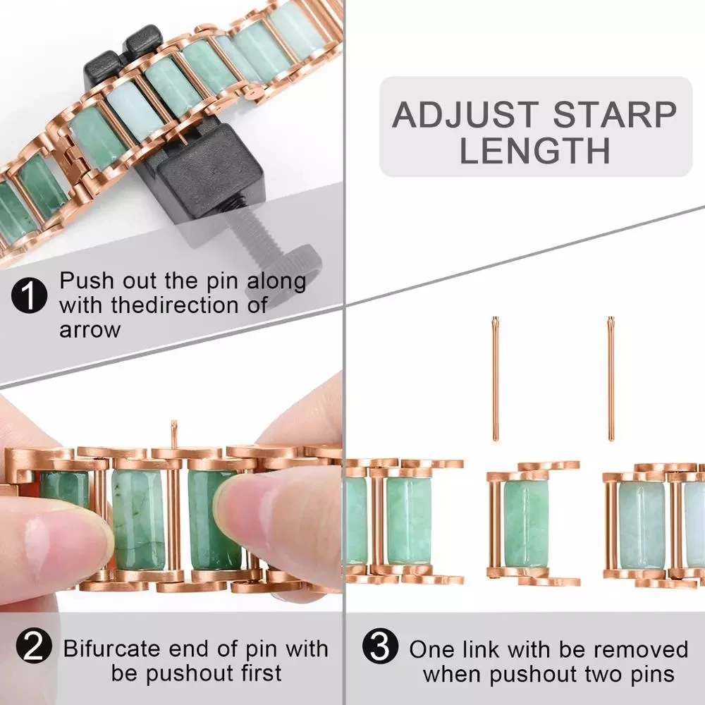 

For Apple Watch Se 6 5 4 Band 44mm 40mm 38mm 42mm Apple Bracelet Strap Luxury Emerald Metal Adjustable Wrist