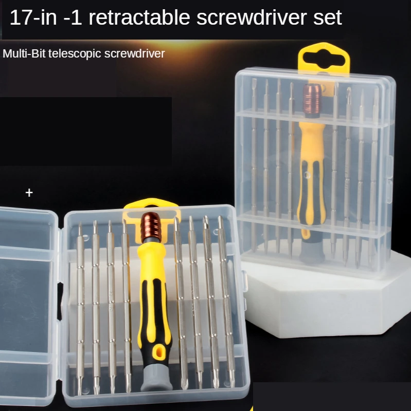 

17-in-1 telescopic screwdriver kit, magnetic screwdriver for electronic repair tool kit