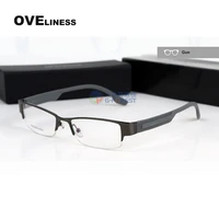 2021 male glasses frame for men optical eyewear spectacle half rim fashion prescription myopia square glasses eyeglasses frames