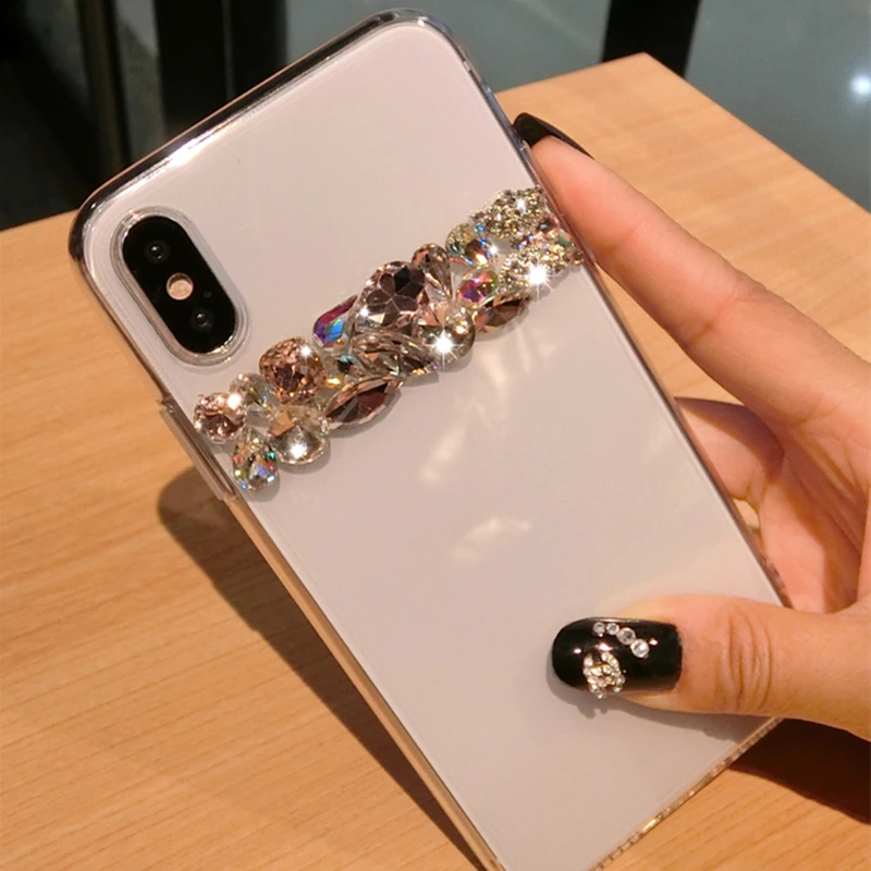 Для iPhone XS Max XR X 8 7 6 6S Plus чехол Роскошные блестящие стразы алмазные кристаллы