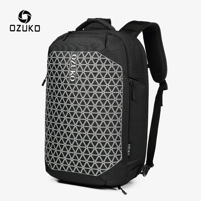 OZUKO, мужской рюкзак с защитой от кражи, школьный рюкзак для подростков, мужской 15,6 дюймовый рюкзак для ноутбука с сумкой для обуви, водонепроницаемый рюкзак для путешествий