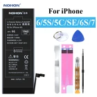 Nohon батарея для iPhone 6 6G 5S 5C SE 6S 7 iPhone5s iPhone5c iPhone 6 iPhone7 Замена телефона литиевые батареи + Инструменты