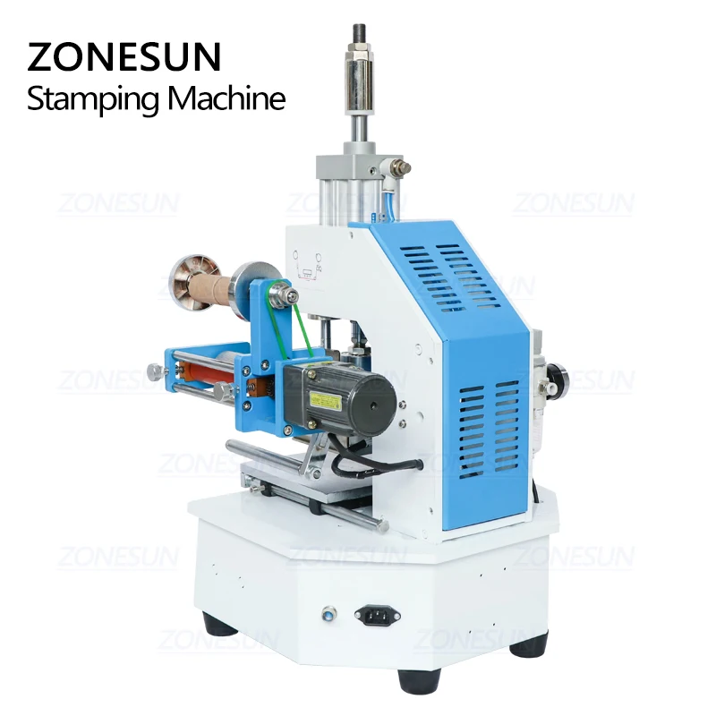 ZONESUN ZS-819E пневматическая штамповочная машина для сгибания кожаных логотипов
