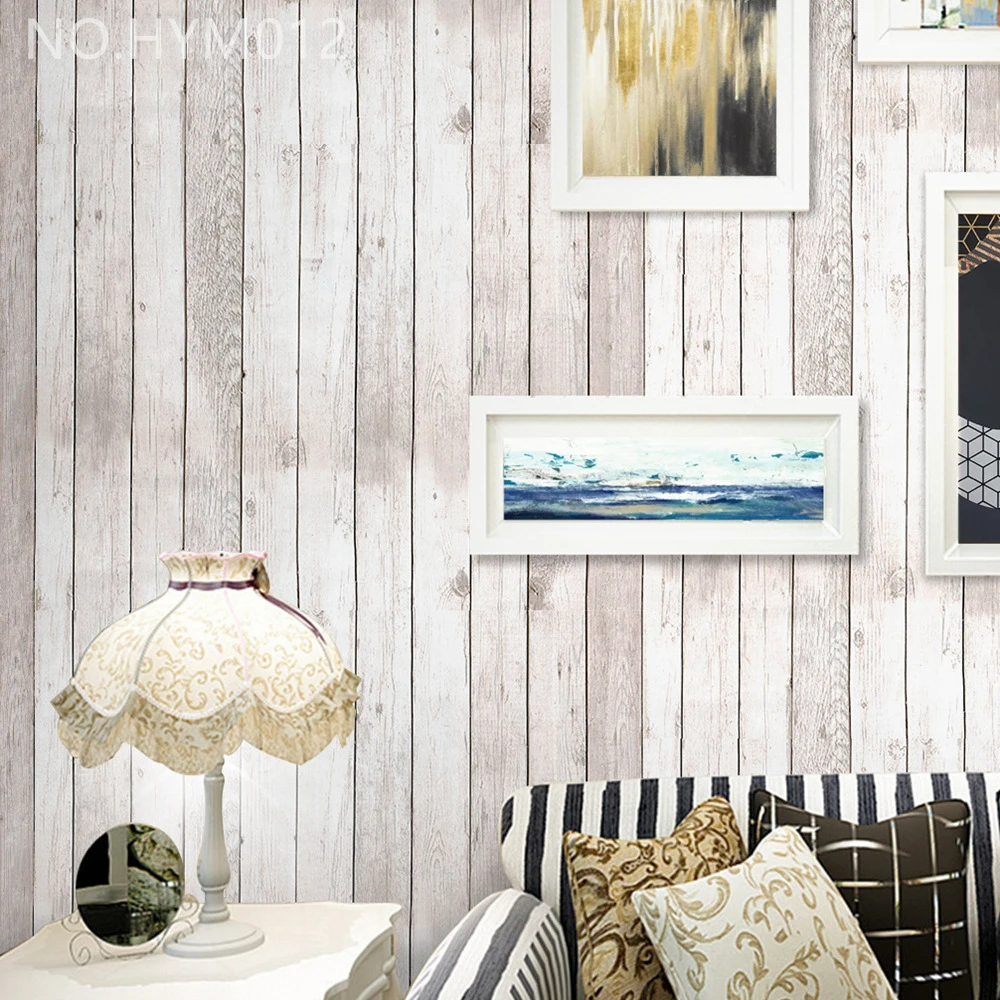 

Home Decor Modern Style 3D PVC Wood Grain Wallpaper Roll Self-Adhesive Living Room Bedroom Hotel Table Wall Stickers Decoration