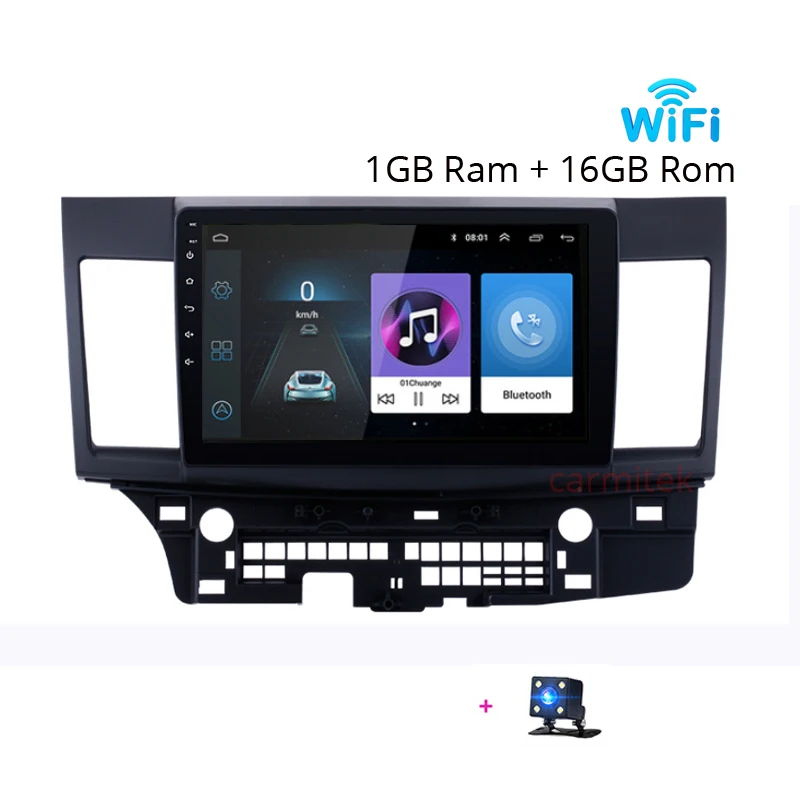 1GB camera 10," Android 9,0 автомобильный Радио мультимедийный плеер для Mitsubishi Lancer 2007-2012 экран wifi Bluetooth gps навигация головное устройство - Цвет: 1GB camera