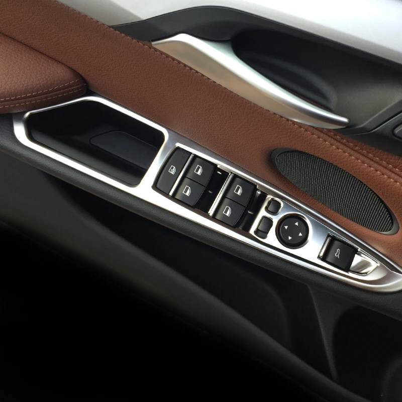 

WELKINRY для BMW X5 F15 2014 2015 2016 2017 2018 ABS хромированный автомобильный подлокотник двери окна подъемник регулятор кнопка ручка отделка