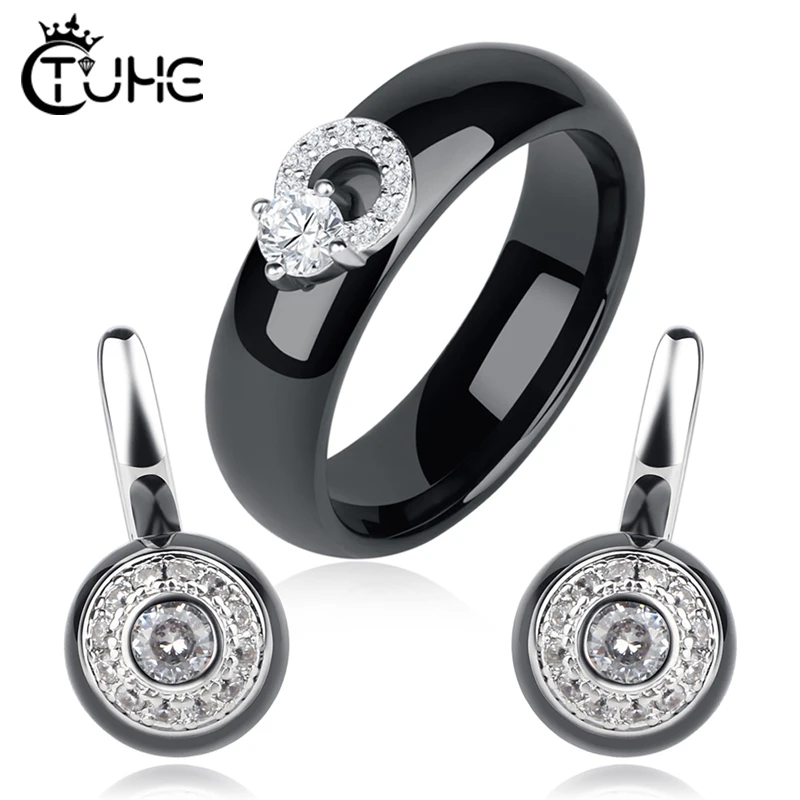 Женские кольца с австрийским кристаллом s Модные Элегантные наборы свадебных