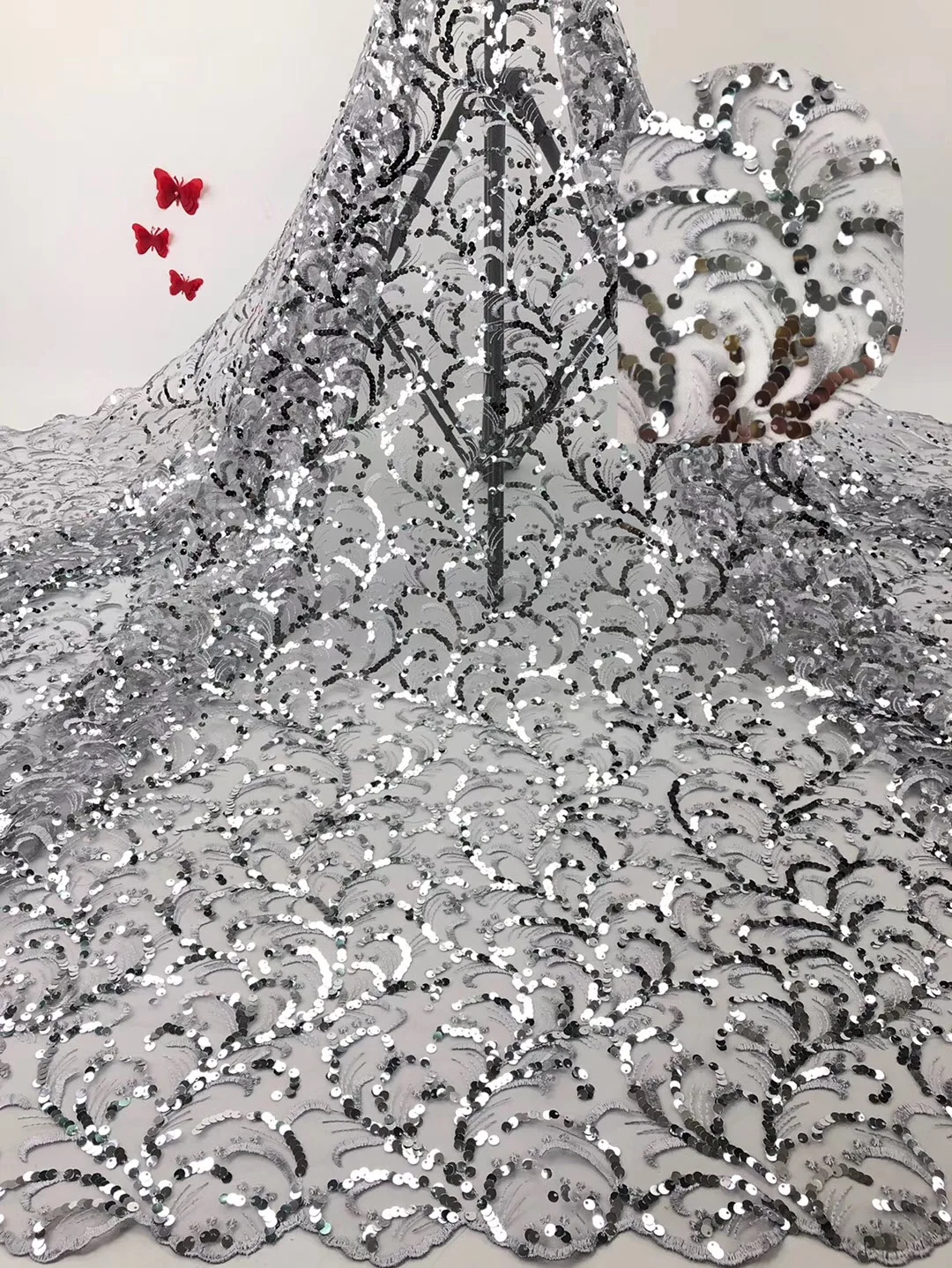 Новая белая африканская кружевная ткань 2019 высокое качество французская Сетка с