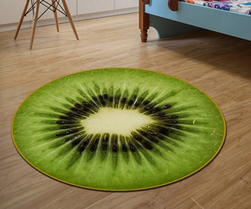 Круглый ковер из арбуза и фруктов мягкие коврики Нескользящие коврик для