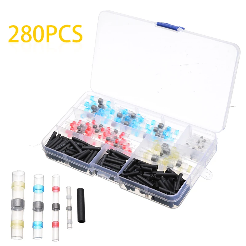 280 шт./компл. паяльный соединитель термоусадочный Электрический Соединительный