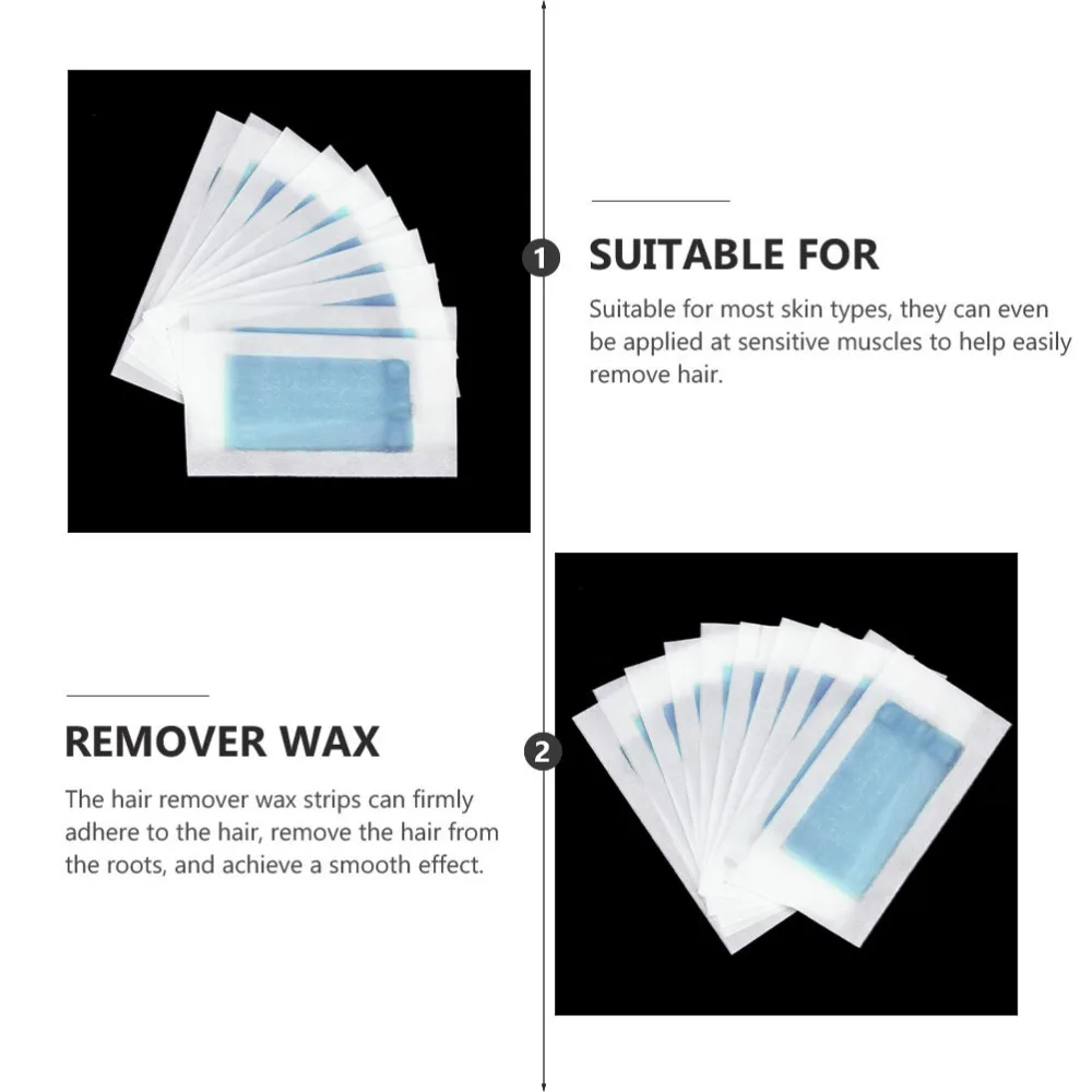 

20pcs Disposable Hair Removal Paper Face Body Leg Arm Hair Removal Wax Strips