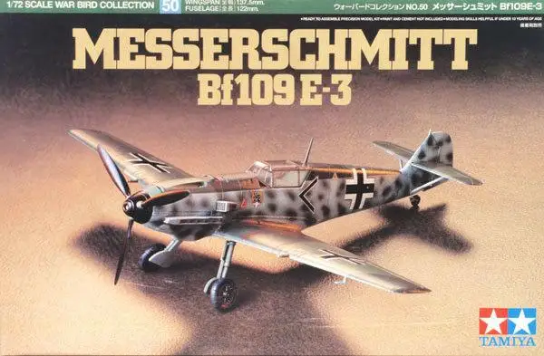

Tamiya 60750 1/72 Scale Model Aircraft Kit WWII German Messerschmitt Bf 109 E-3