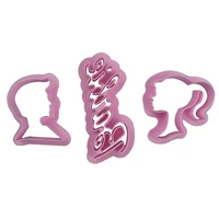 new 3pcs man and woman cookie cutter set christmas fudge cutters biscuit kitchen stamp candy fondant mould wedding baking tools