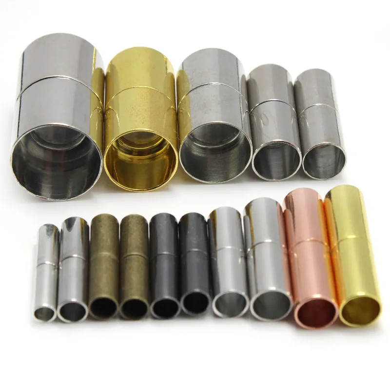 5-10 шт./лот прочные магнитные застежки, золотые, подходят для 3, 4, 6, 8, 10, 12, 15 мм, соединители для кожаных браслетов, ожерелий, застежки для изготовления ювелирных изделий