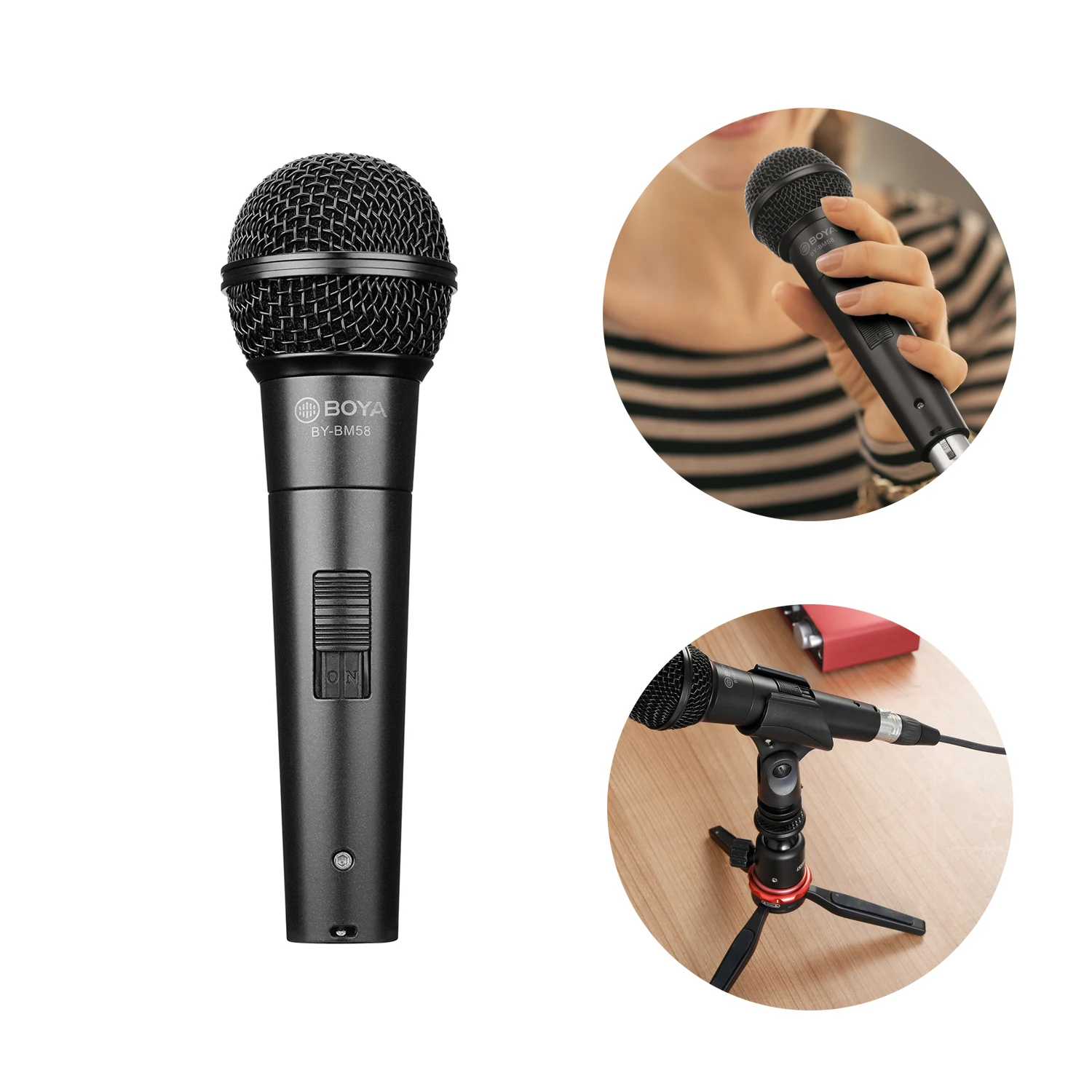 

BOYA BY-BM58 кардиоидный динамический вокальный ручной микрофон для репетирования театра в прямом эфире встреч и многого другого