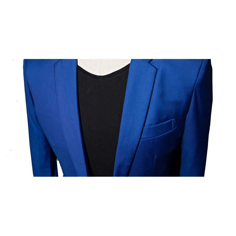 Shenrun мужская повседневная куртка сплошной цвет королевский синий пиджак модный