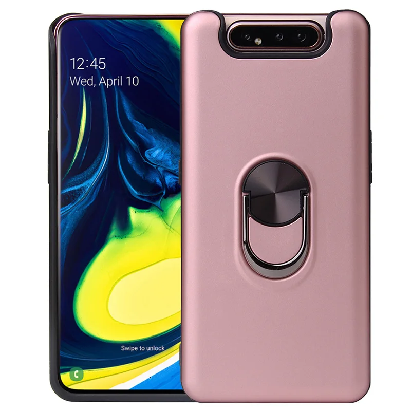 Роскошный ударопрочный чехол для телефона Samsung Galaxy A80 A90 с кольцом на палец задняя