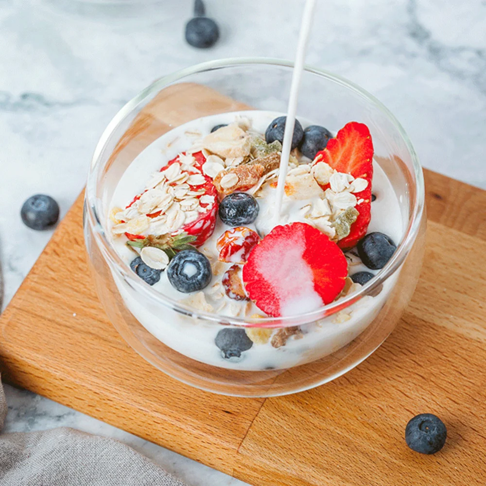 

1Pc Glass Bowl Insulation Bowl Party Dessert Bowl Ice Cream Bowl Mixing Bowl