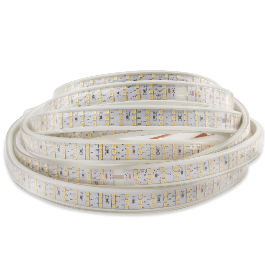 

AC 220V IP67 LED Strip Light Waterproof Three 276Leds/m 2835 Waterproof Flexible LED Light Strip 220V Room Lamp Diode Warm White