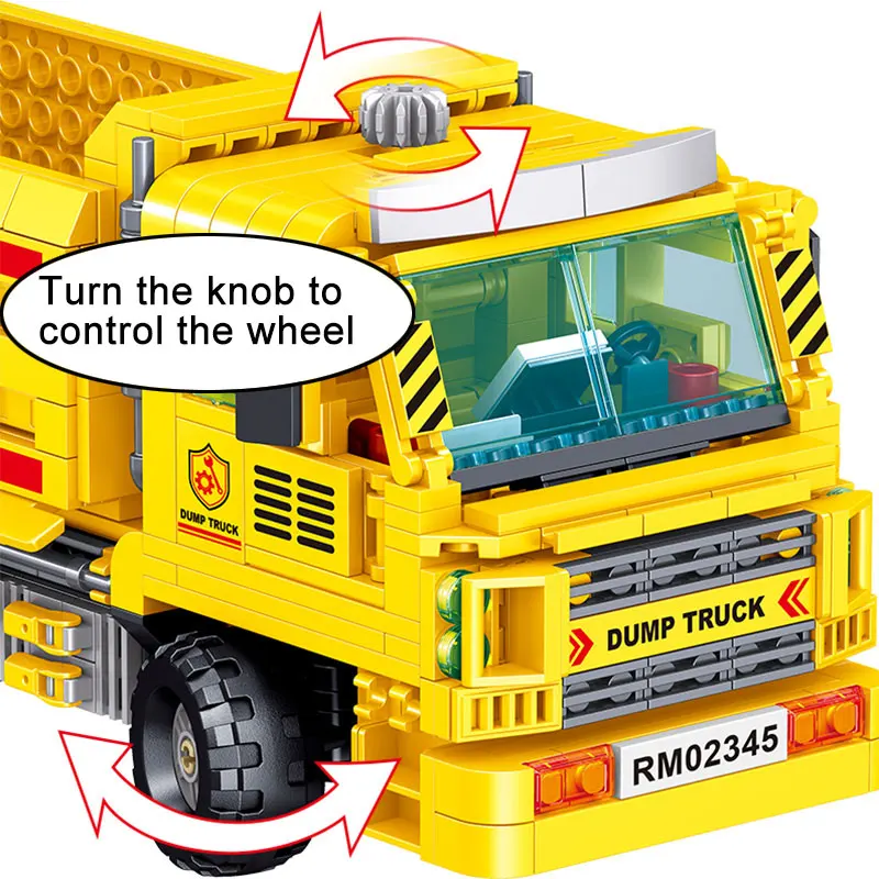 

755Pcs Bricks Truck Car City Engineering Vehicle Model Building Blocks Boys Birthday Christmas Gift Kids Toy