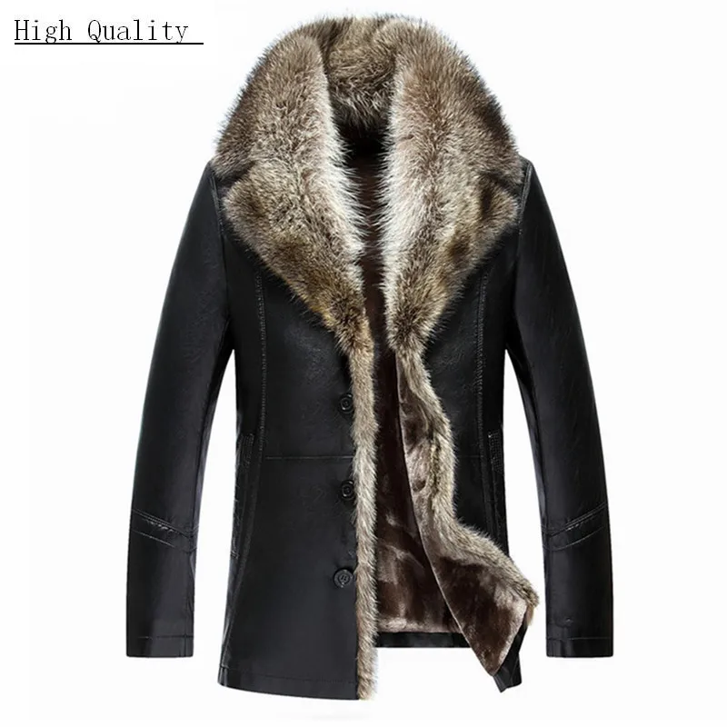 2020 модная мужская кожаная куртка черная коричневая деловая Повседневная Casacos 4XL