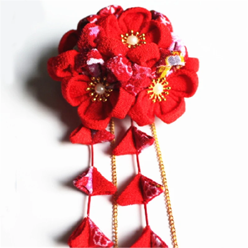 1 шт. милый детский декоративный вентилятор для волос в японском стиле заколка с