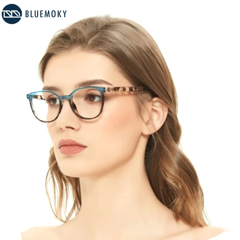 

BLUEMOKY Anti Blue Light Computer Glasses Frames Women Retro Cat Eye Myopia Optical Eyewear Men Goggles Prescription Eyeglasses