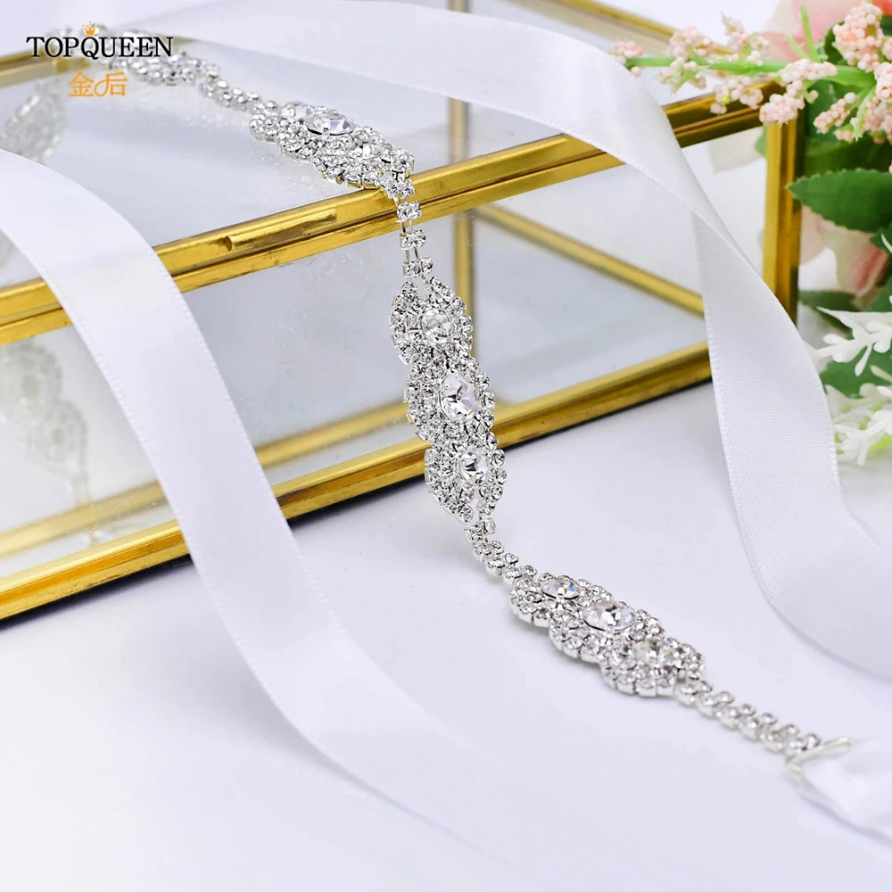 TOPQUEEN S215 свадебный пояс из сплава элегантные пояса с кристаллами Свадебные Стразы