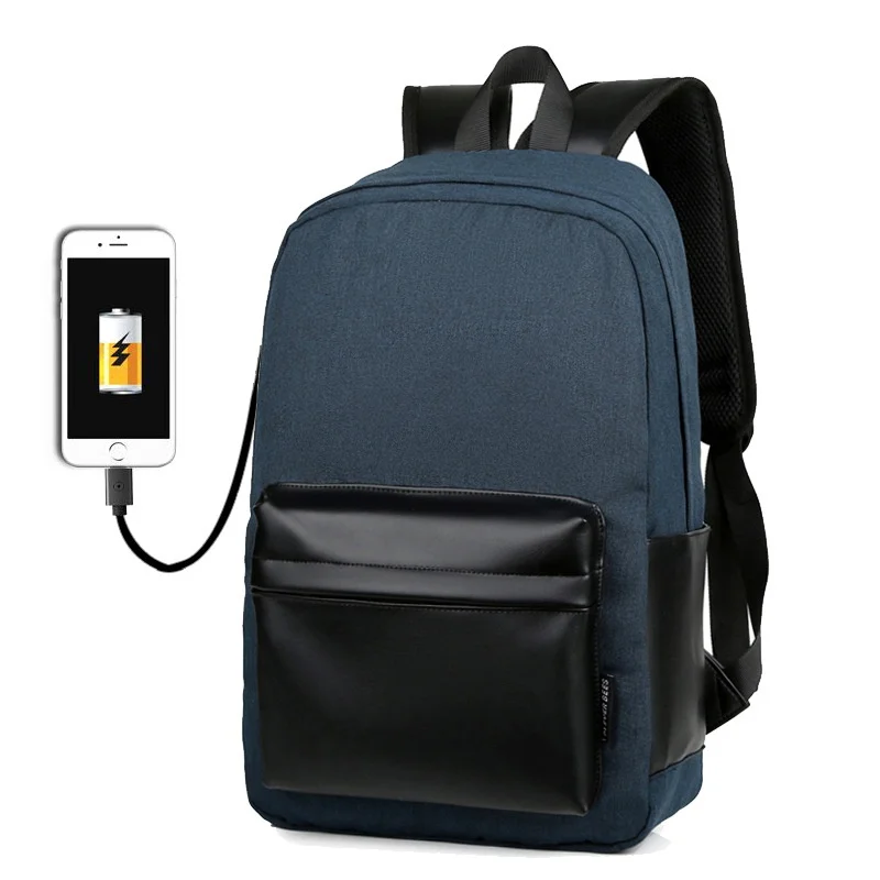 

Business backpack USB multifunctional simple waterproof nylon student travel man computer backpack