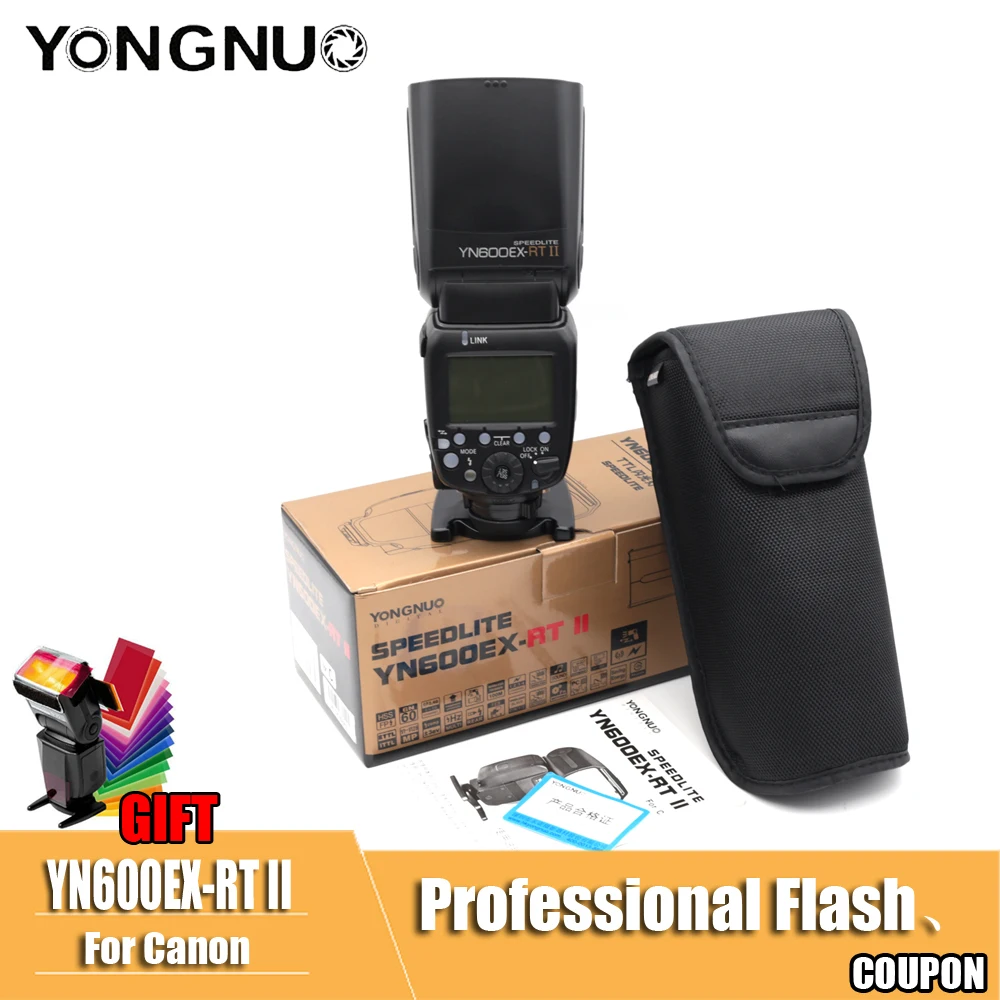 YN600EX RT II ttl Master Flash Speedlite для Canon 2 4G беспроводной 1/8000s HSS GN60 автоматическое Ручное