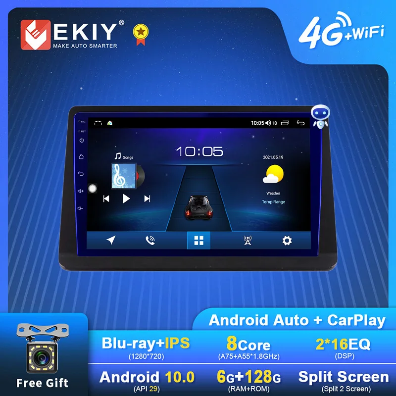 

Автомагнитола EKIY на Android для Mitsubishi Cheetah Kingbox, GPS-навигация, 1280*720, Carplay, мультимедийный видеоплеер, авто, стерео, DVD, FM