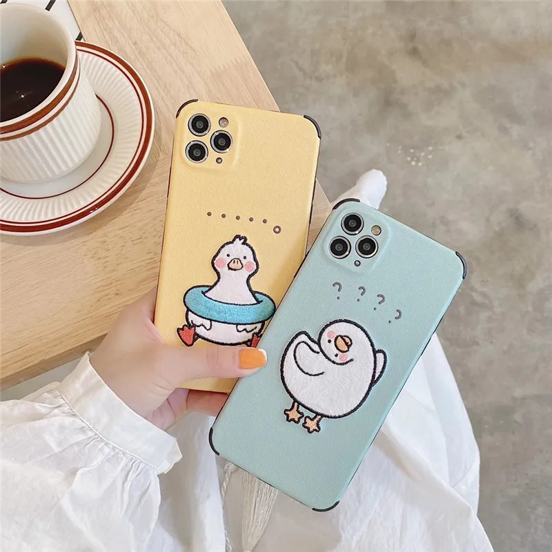 

For iphone Case,Cute Cartoon Duck Case For iphone 11 Case,TPU Back Protection Cover For Iphone SE 2020/7/8/X/XS/XR Case