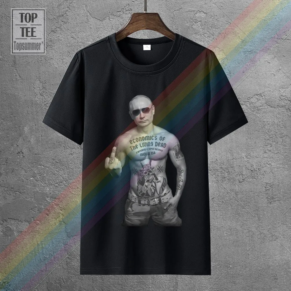 

Владимир Путин зомби капитализм Сделано в США футболка ужас смешные футболки с рисунком из аниме Открытая Летняя обувь Футболка Череп Манг...