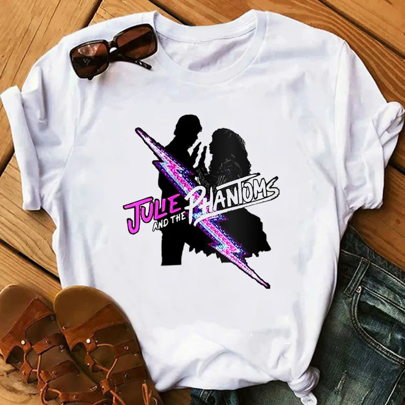 

Julie and The Phantoms T Shirt Women Kawaii Summer Tops Cartoon Graphic Tees Harajuku Hip Hop Summer Fashion T-shirt Female Top