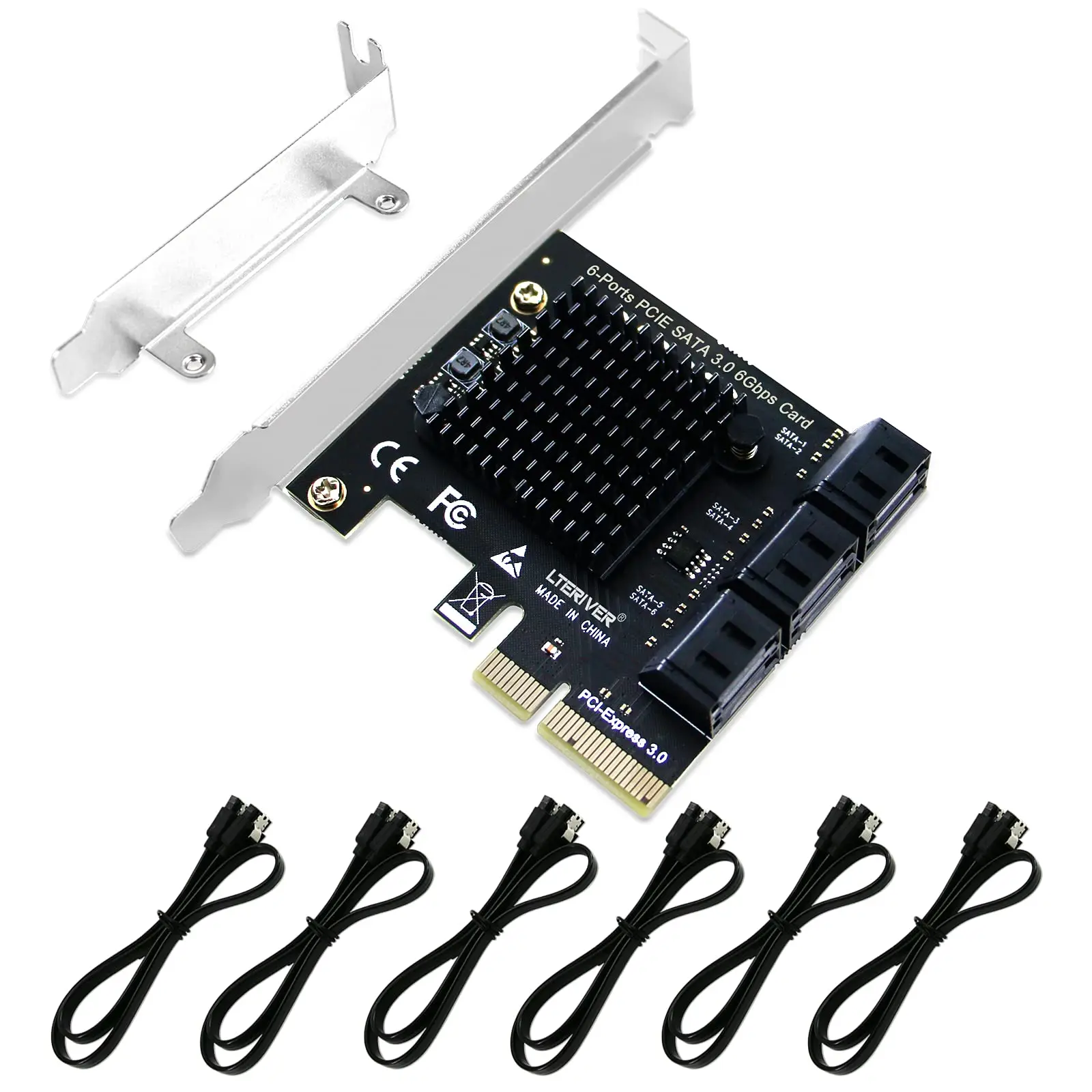 

Anupow PCI Express X4 to 6-Ports Serial ATA/SATA 3.0 Host Controller Card