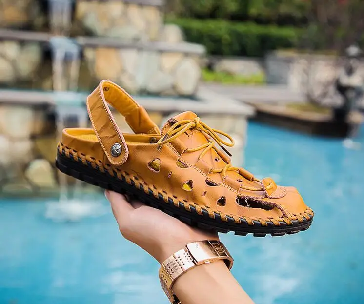 Мужские модные сандалии летние мужские пляжные брендовая мужская повседневная