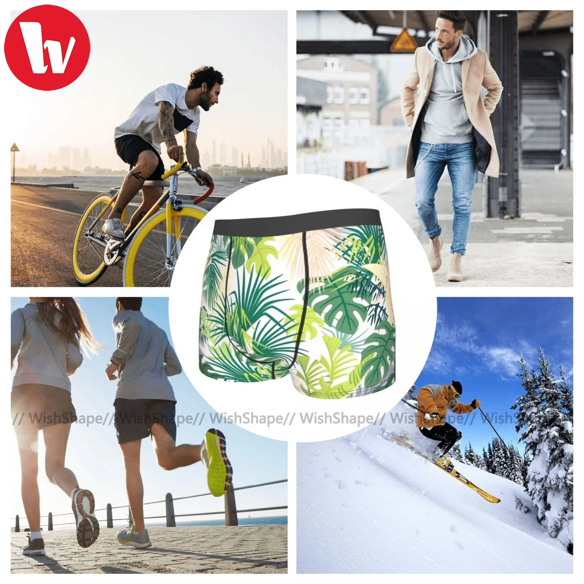 

Tropical Underwear Boy Design Funny Trunk Sublimation Hot Polyester Boxer Brief