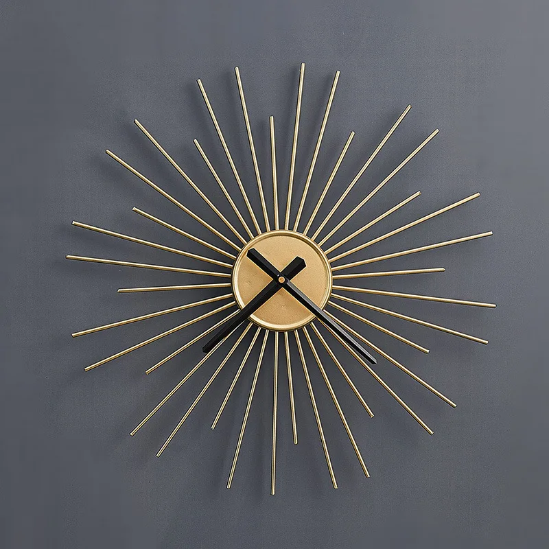 Креативные роскошные золотые часы настенные современные минималистичные для