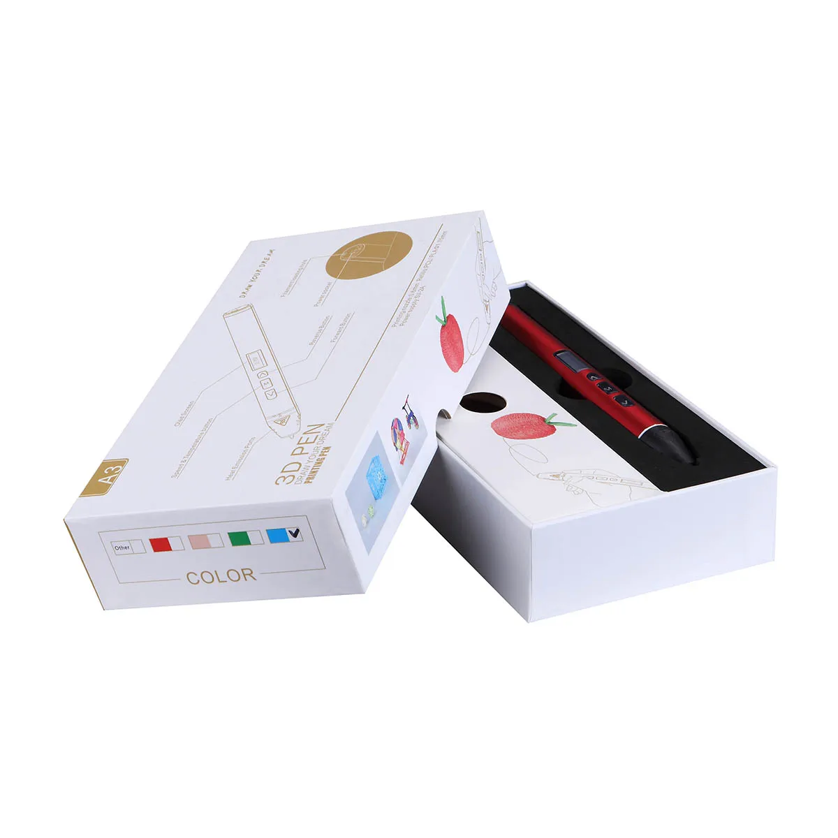 SIMAX 3D печати ручек 12V 3D с карандашным рисунком Scribble ручки 120 м нити для детей детское образование инструменты для создания хобби игрушки