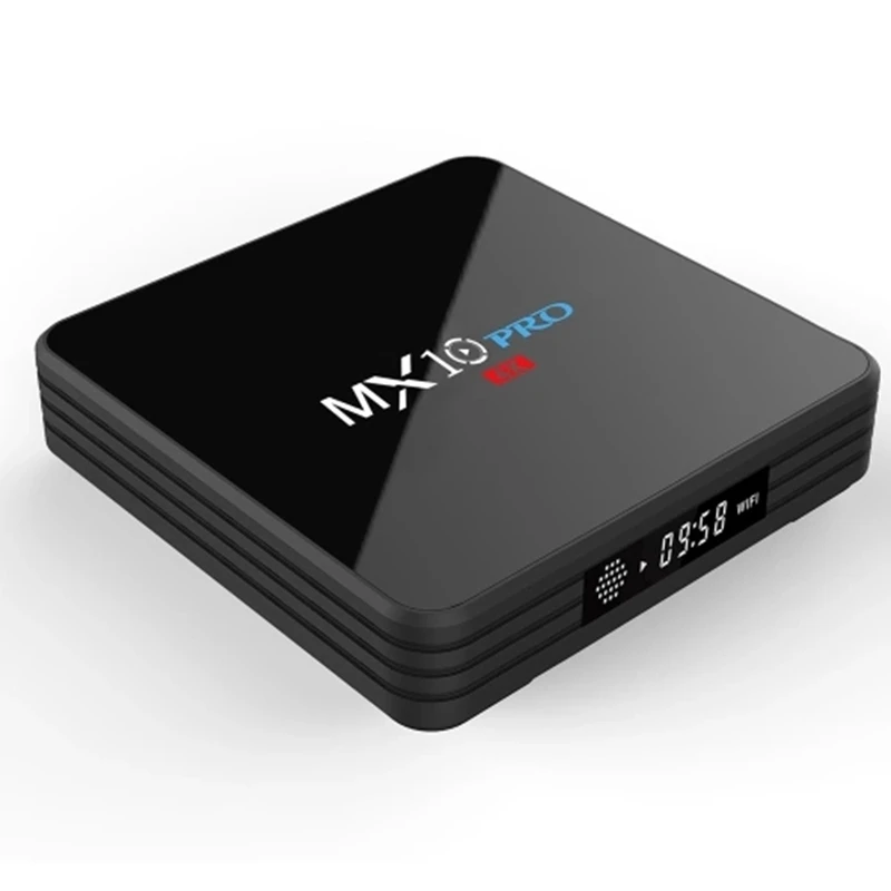 ТВ приставка Mx10 Pro Android 8 1 4 ГБ/32 ГБ Rk3328 / 4K Vp9 H.265 Hdr10 Usb3.0 Bluetooth