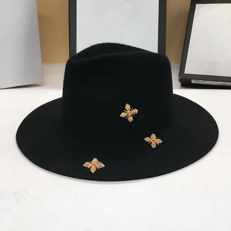 Шерстяная шляпа в британском стиле для мужчин и женщин фетровая Панама Хань